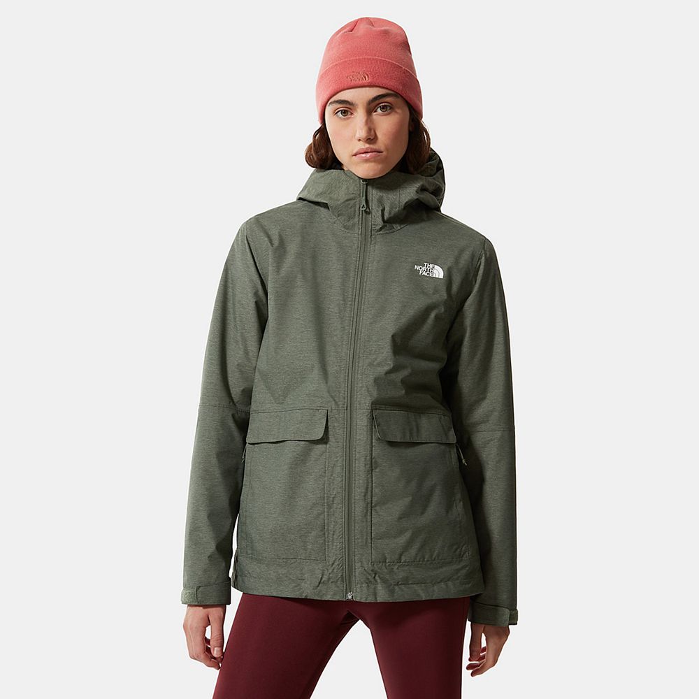 The North Face 3-In-1 Jackets Womens Australia - The North Face New Fleece Triclimate Green / Black